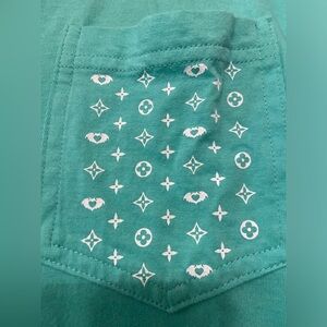 Clandestine Industries Louis print polo size Large.